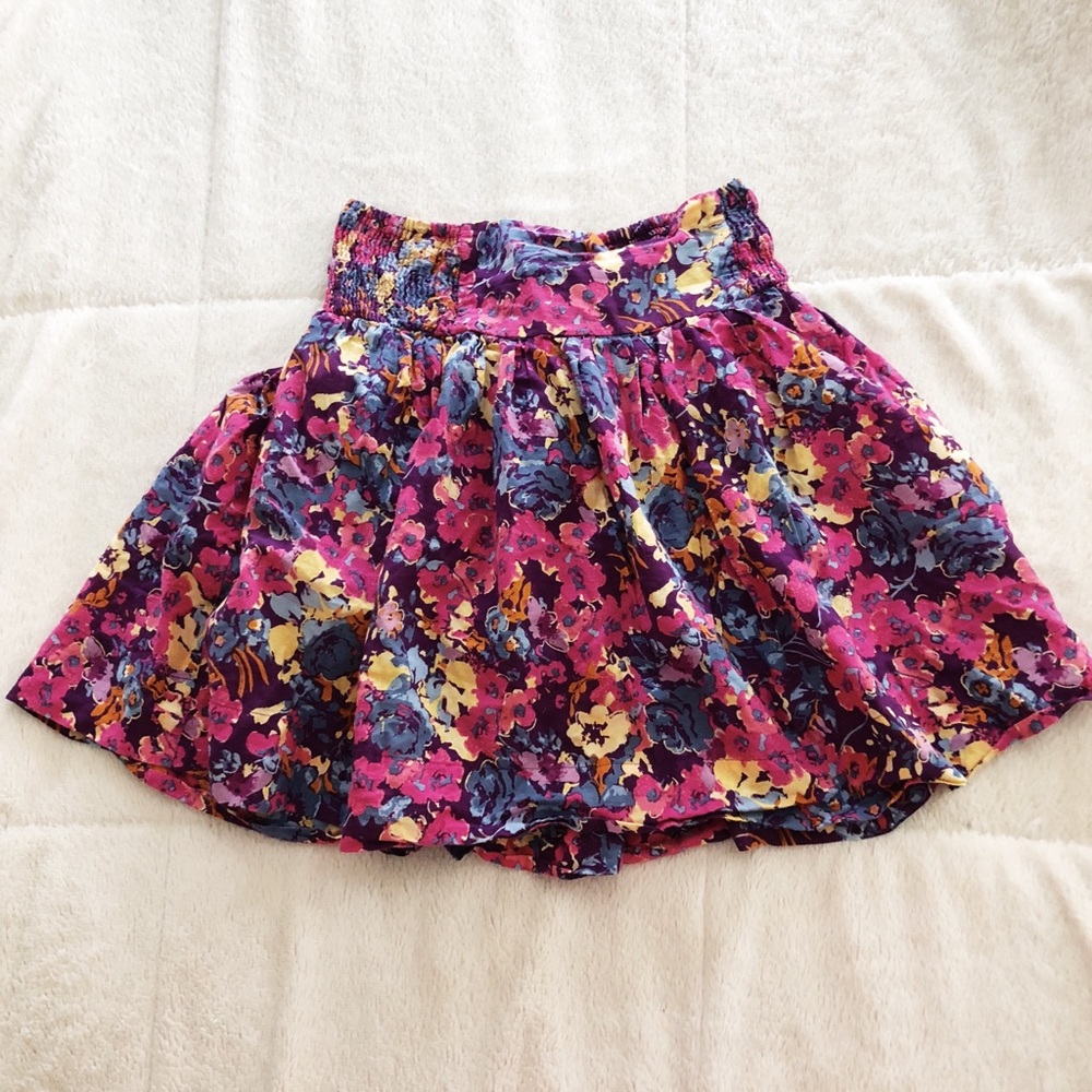 Multi colored floral skirt